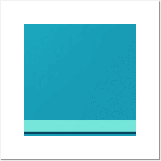 A lovely integration of Water, Tiffany Blue, Water Blue and Marine Blue stripes. Posters and Art